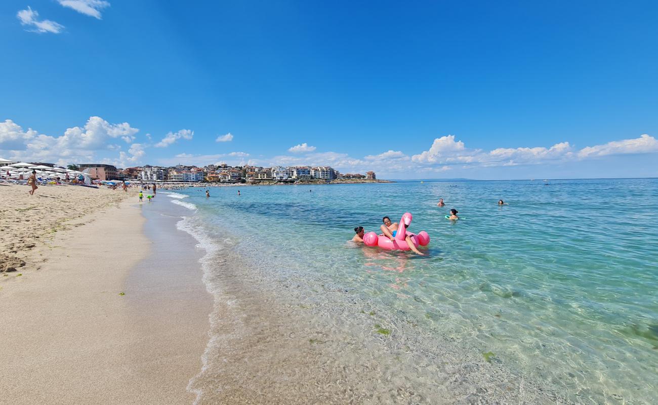 Foto af Harmanite beach med lys sand overflade