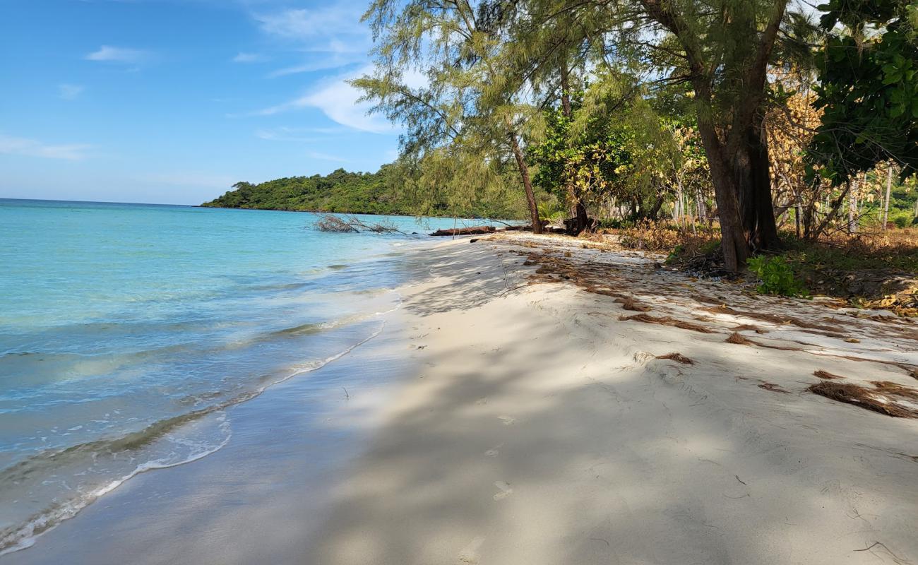 Foto af Kos kong Krav Beach med hvidt fint sand overflade