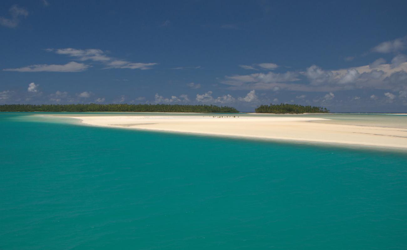 Foto af Aitutaki Sandbank med hvidt fint sand overflade