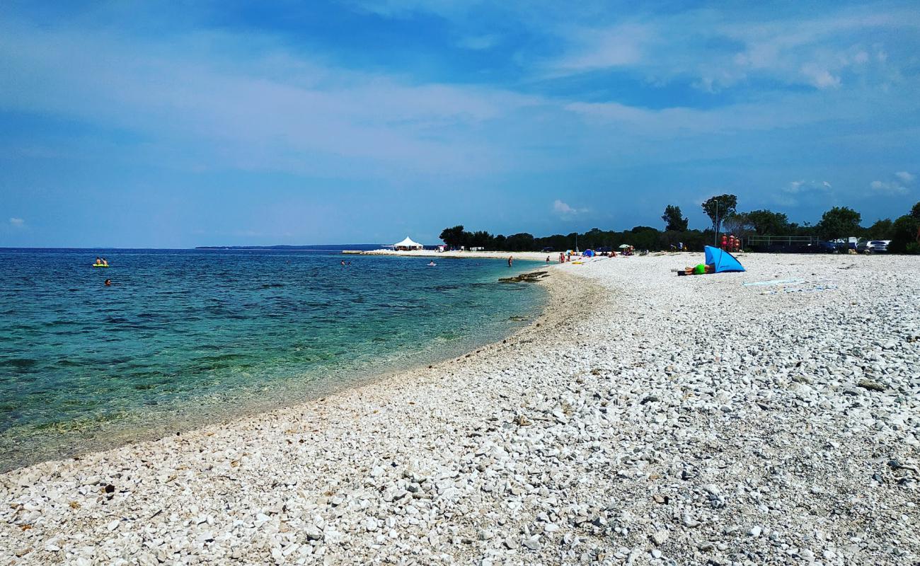 Foto af Peroj strand med hvid sten overflade