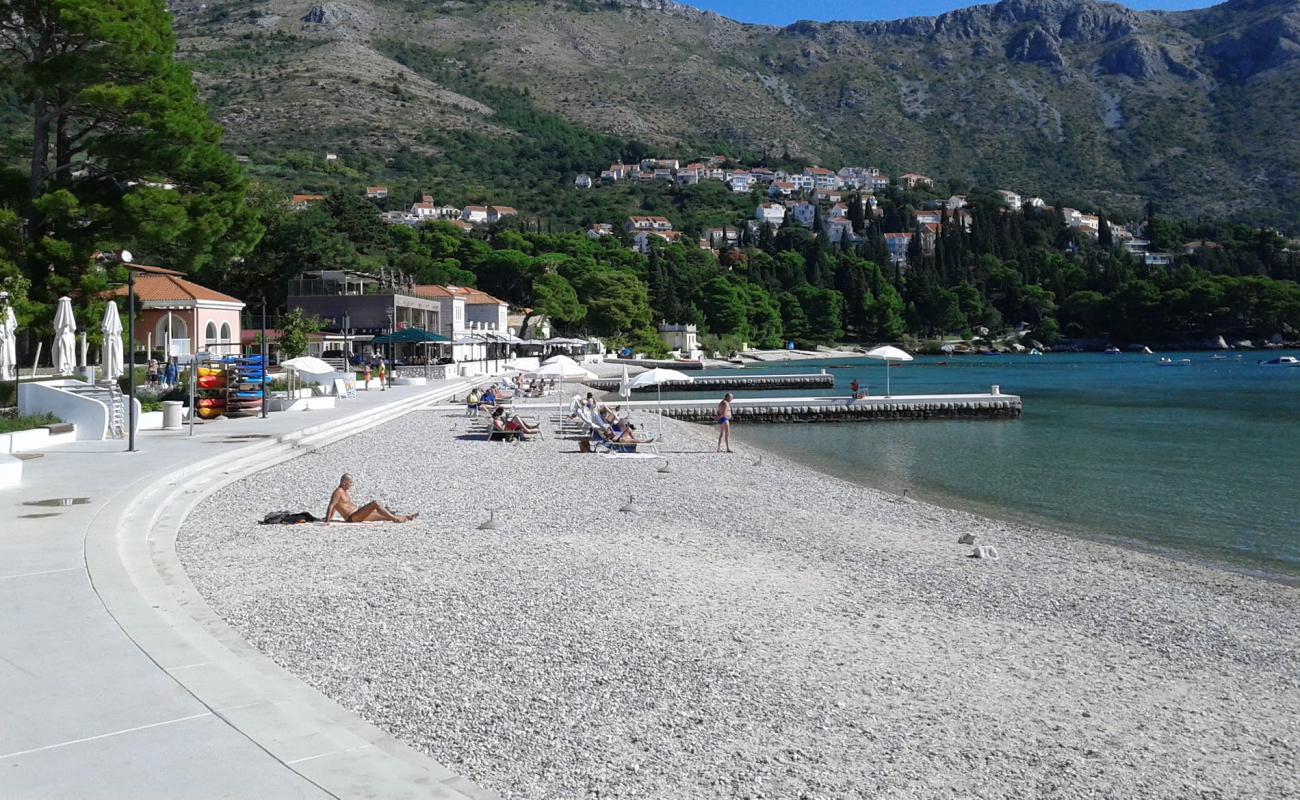 Foto af Srebreno beach med let sten overflade