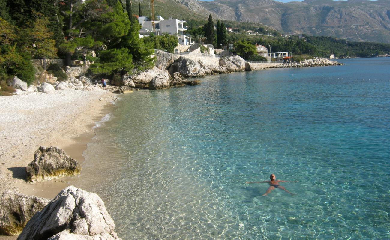 Foto af Mlini beach med let sten overflade