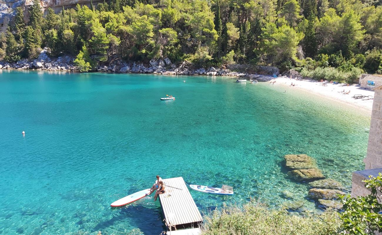 Foto af Veliki Pokrivenik Strand med let sten overflade