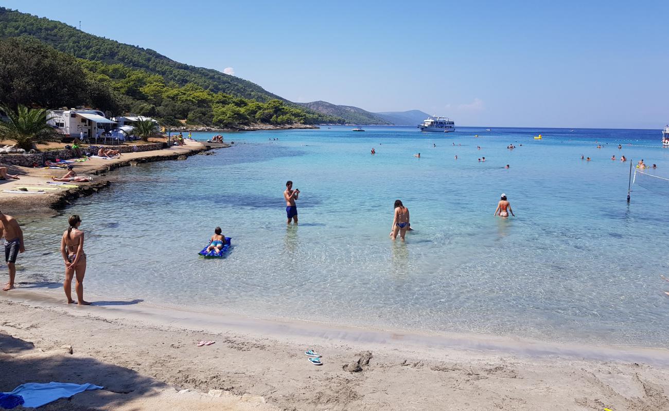 Foto af Mlaska Strand med grå sand overflade