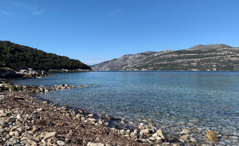 Foto af Korcula beach med let sten overflade