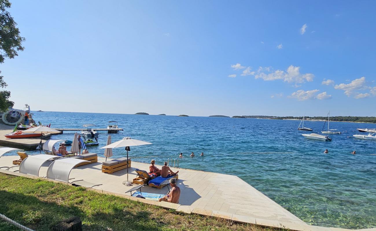 Foto af Vrsar City Beach med grå sten overflade