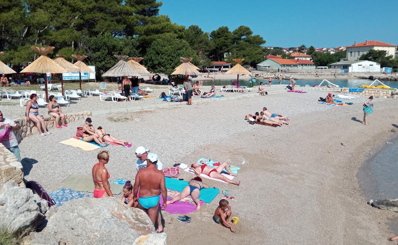 Foto af Lukobran Beach med grå fin sten overflade