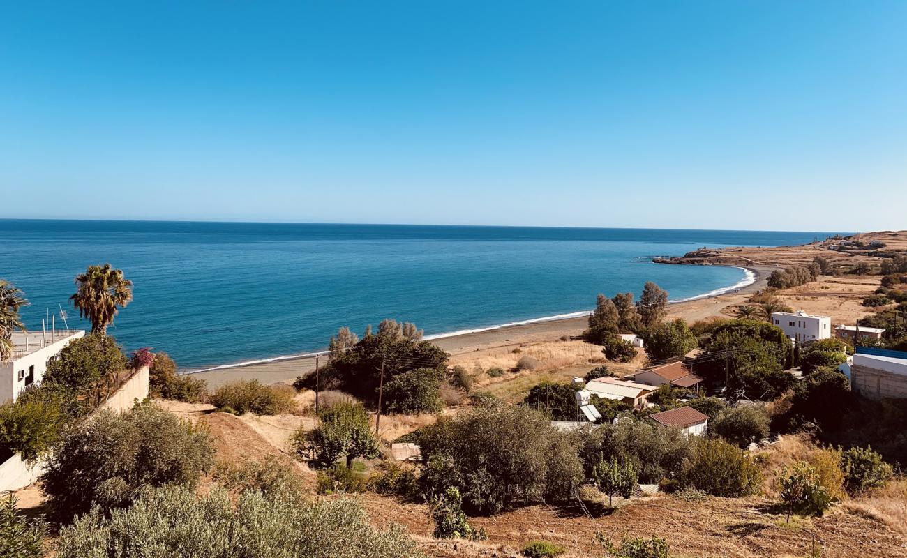 Foto af Pachiammos beach med grå sand overflade