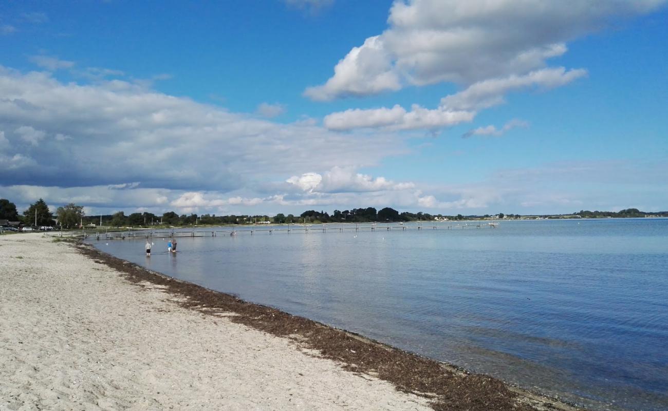 Foto af Binderup Strand med lys sand overflade