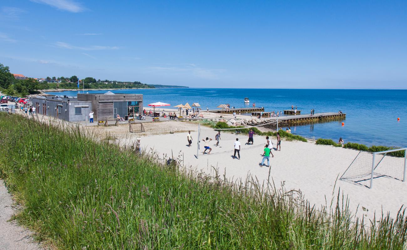 Foto af Øster Strand med lys sand overflade