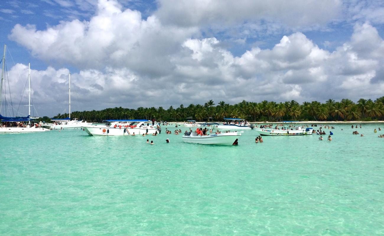 Foto af Saona beach med lys fint sand overflade