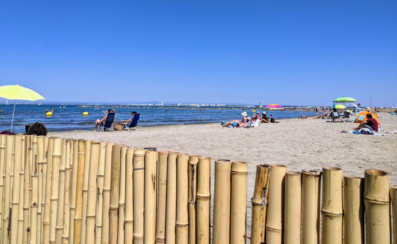 Foto af Port Camargue beach med lys fint sand overflade