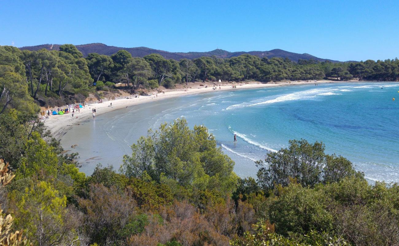 Foto af Estagnol strand med lys sand overflade