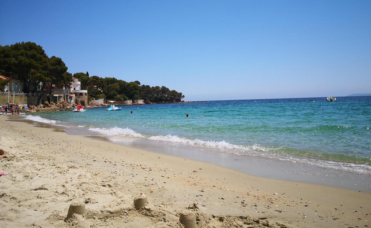 Foto af Aiguebelle beach med lys sand overflade