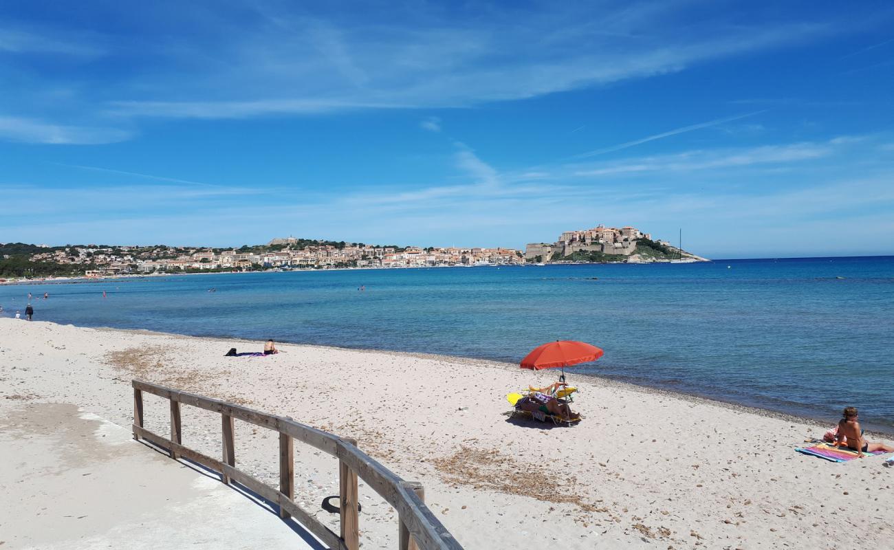 Foto af Calvi beach med lys sand overflade