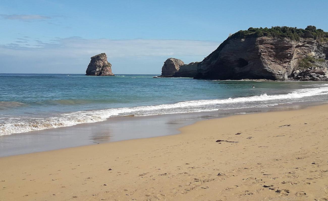 Foto af Hendaye Strand med lys sand overflade