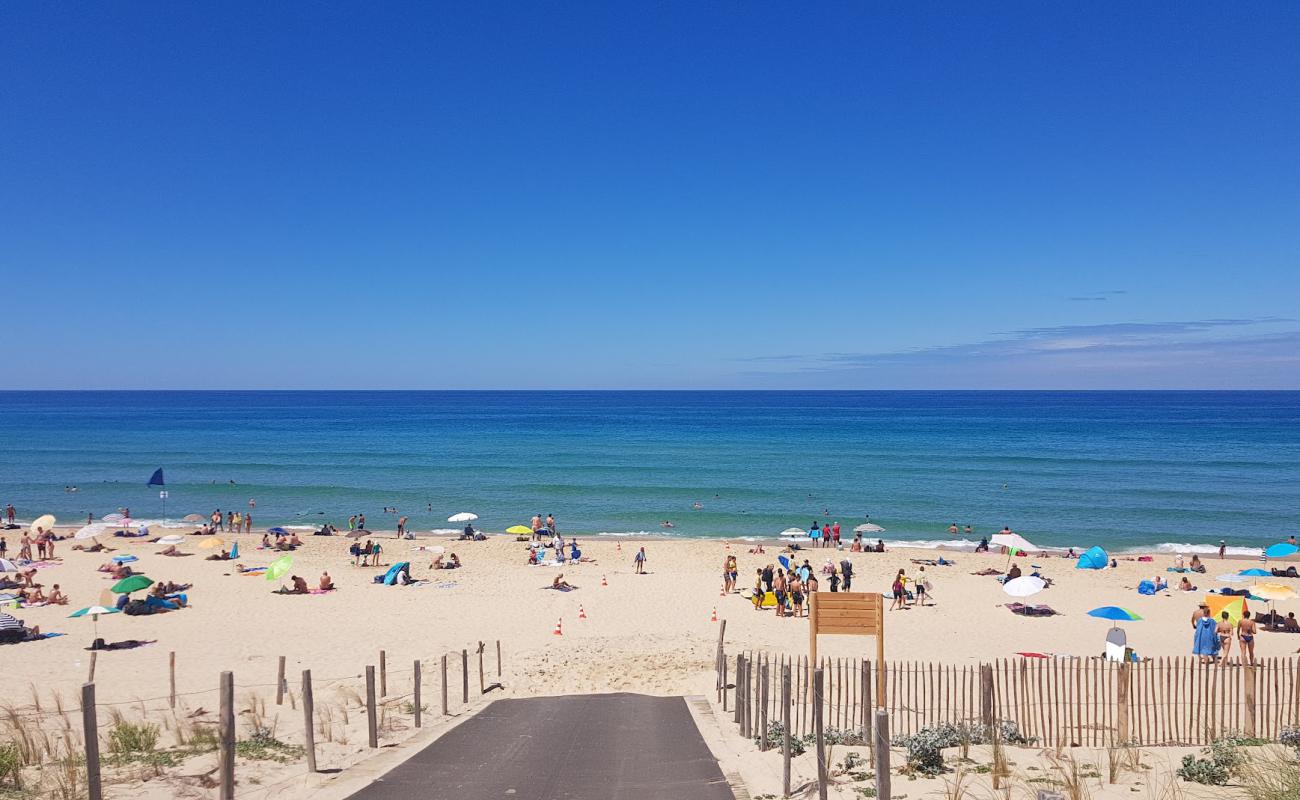 Foto af Plage le Porge med hvidt sand overflade