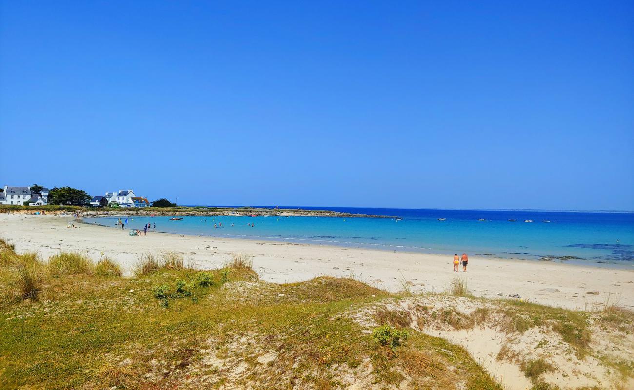 Foto af Plage de Pors Carn med hvidt sand overflade