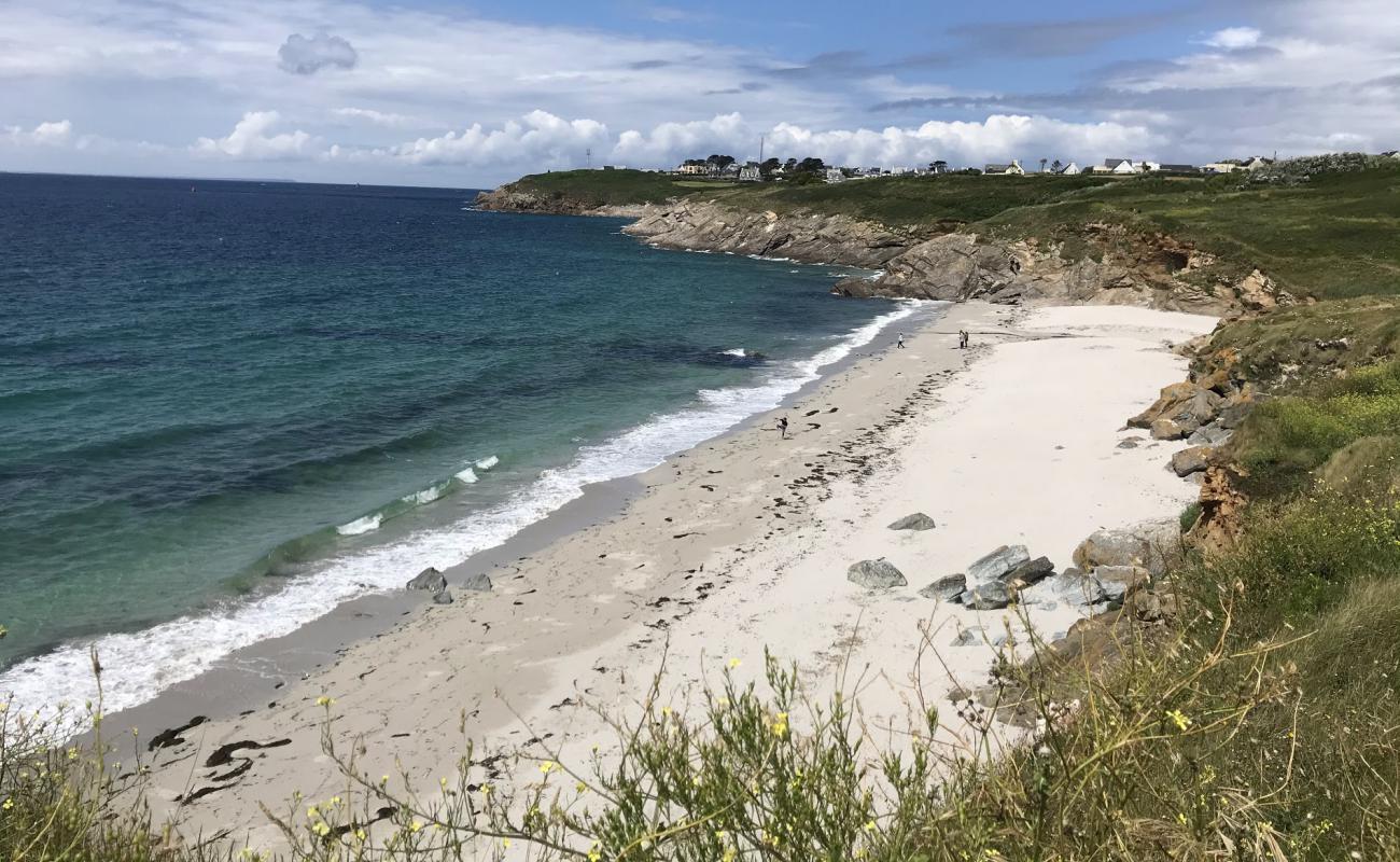 Foto af Plage de Porz Liogan med hvidt sand overflade