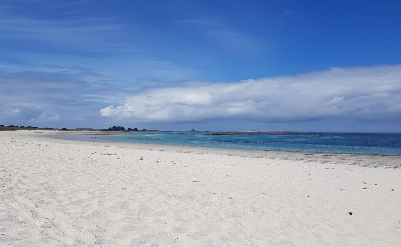 Foto af La Greve Blanche med hvidt sand overflade