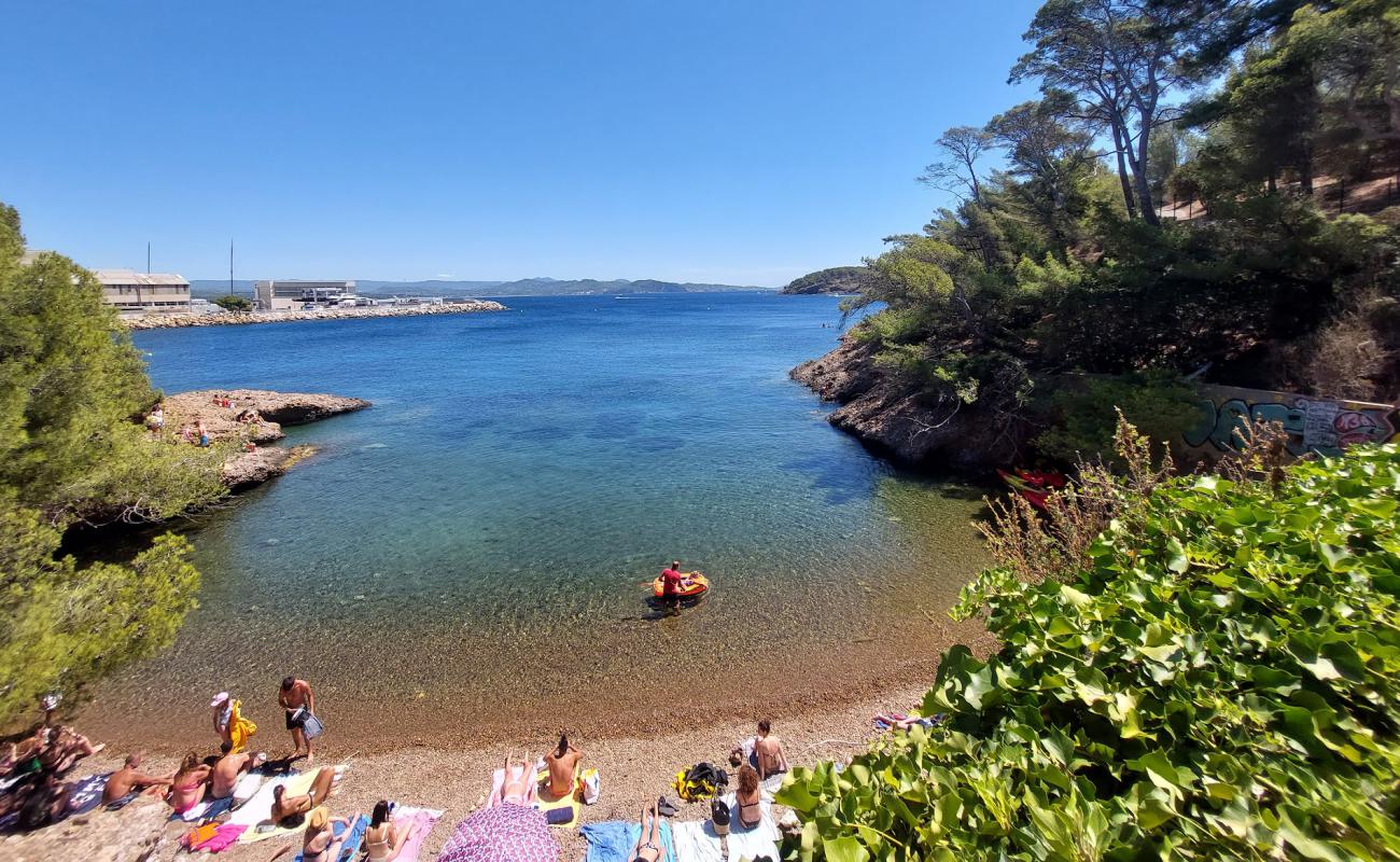 Foto af Plage Le Parc du Mugel med grå fin sten overflade