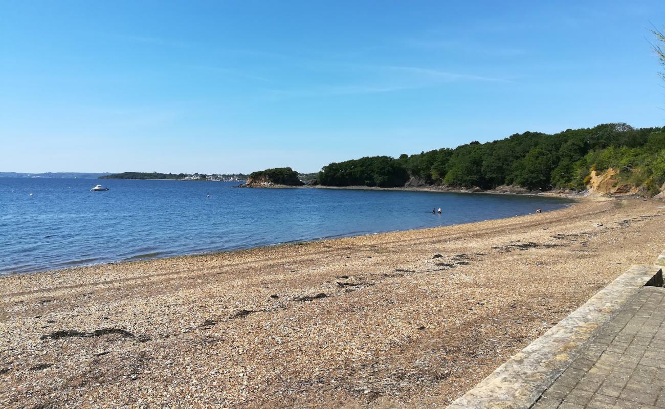 Foto af Plage de Porz Gwenn med gråt sand og småsten overflade