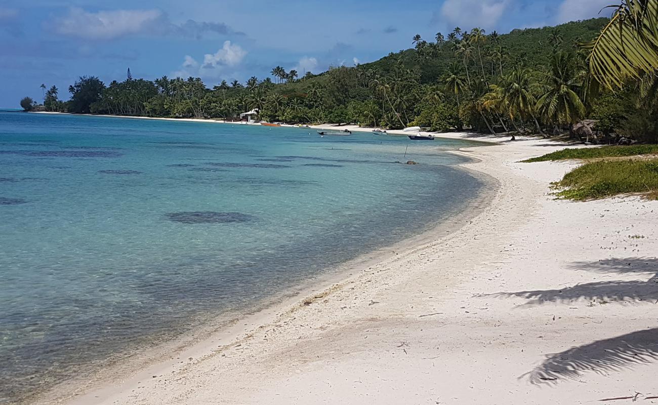 Foto af Plage Matira med lys sand overflade