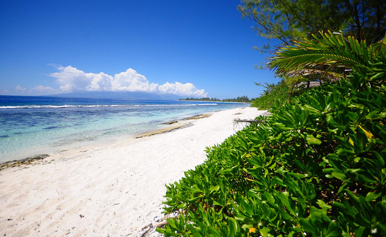 Foto af Maharepa Beach med hvidt sand overflade