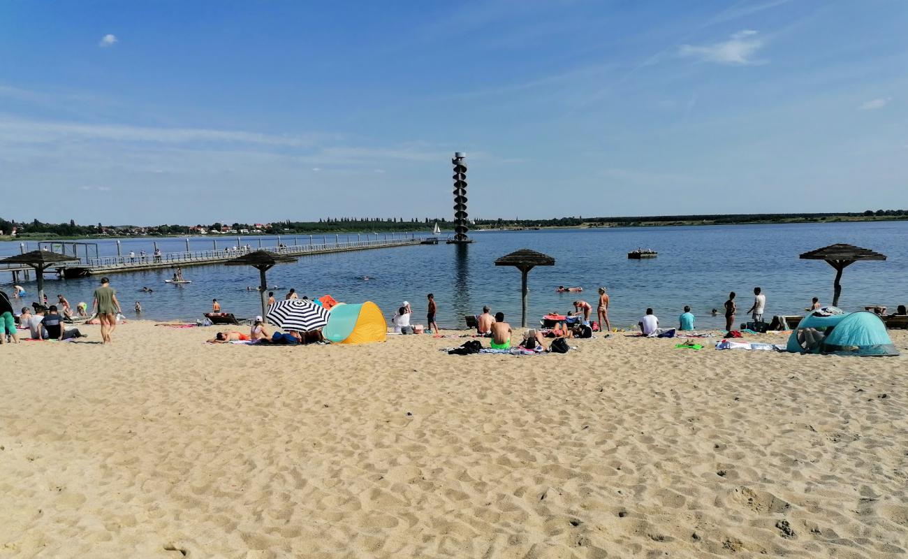 Foto af Strand am Pegelturm med lys sand overflade