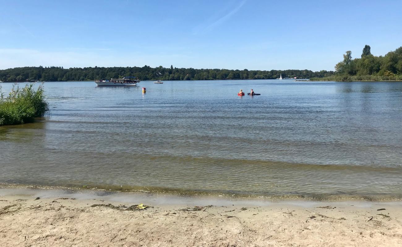 Foto af Badestelle Lieper Bucht med lys sand overflade