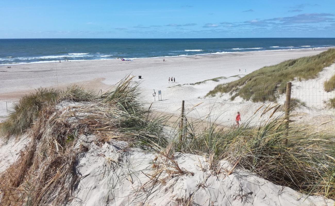 Foto af Houstrup strand med lys sand overflade