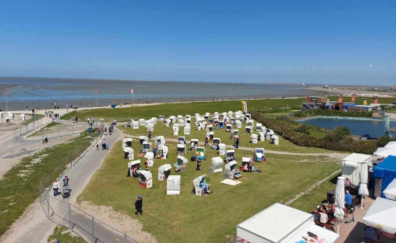 Foto af Norddeich Strand med betonovertræk overflade