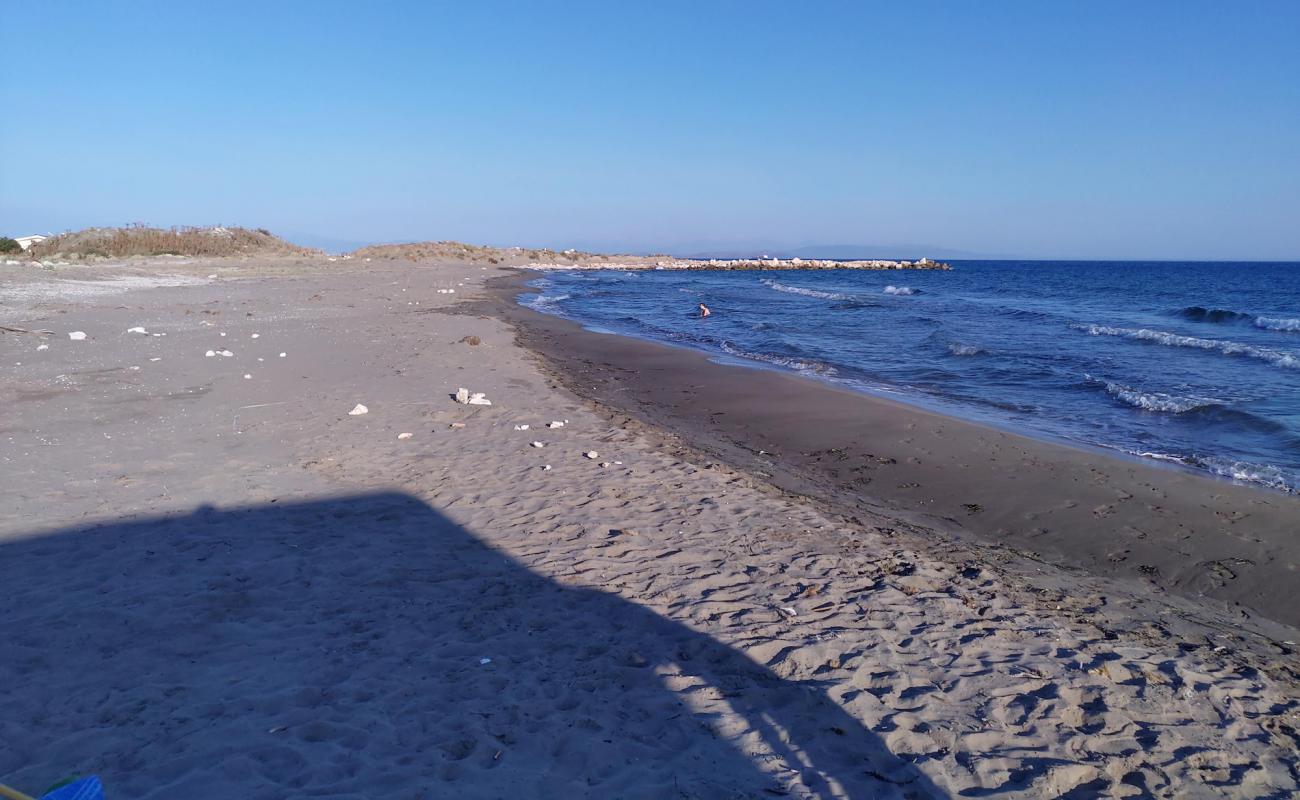 Foto af Paliopotamos beach med sort sand og småsten overflade