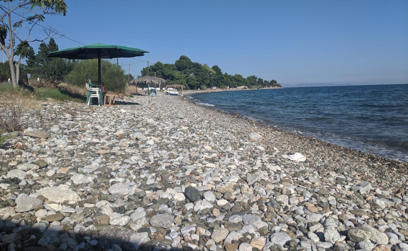 Foto af Agioi Theodoroi 2 beach med brun fin sten overflade