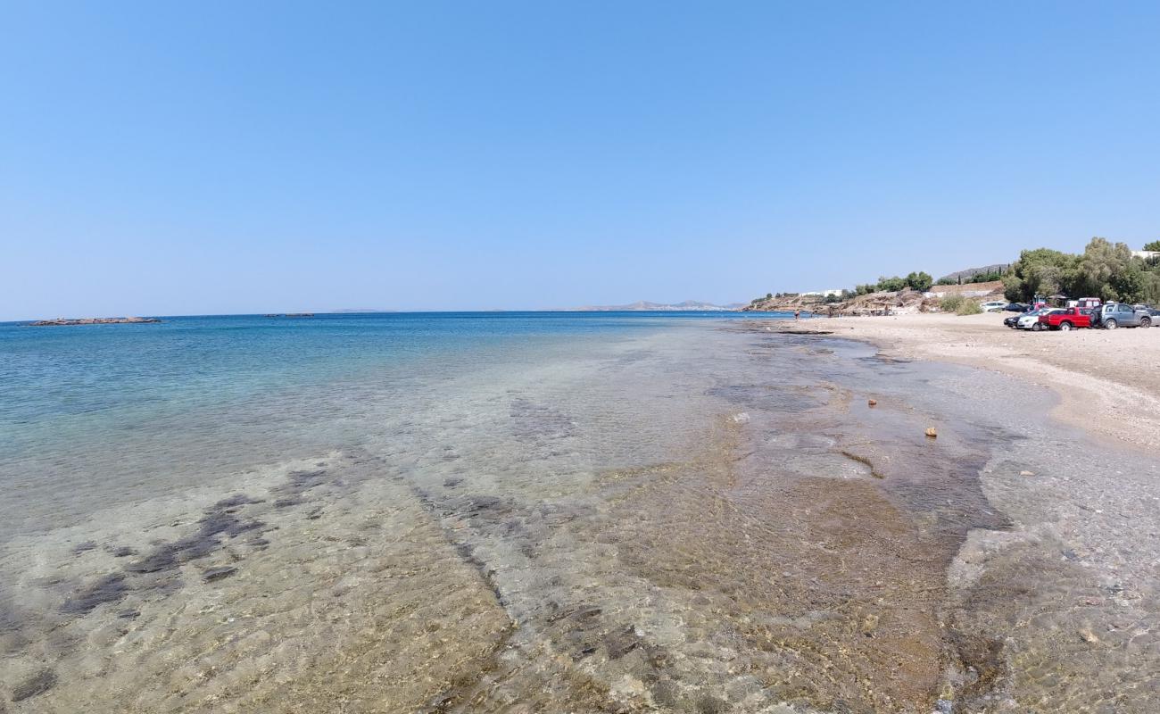 Foto af Paralia Agios Nikolaos med lyst sand & sten overflade