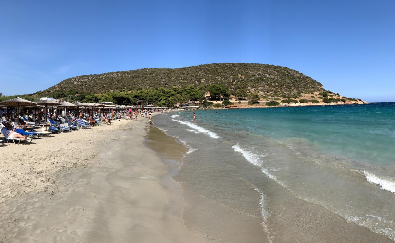 Foto af Avlaki Strand med lys fint sand overflade