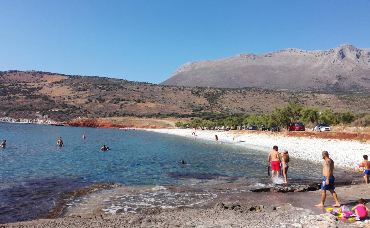 Foto af Diros beach med hvid sten overflade