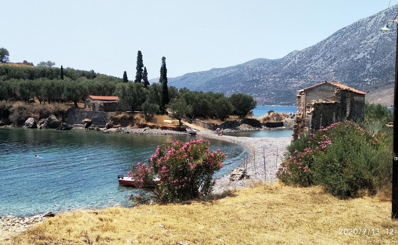 Foto af Skopa beach med grå sten overflade