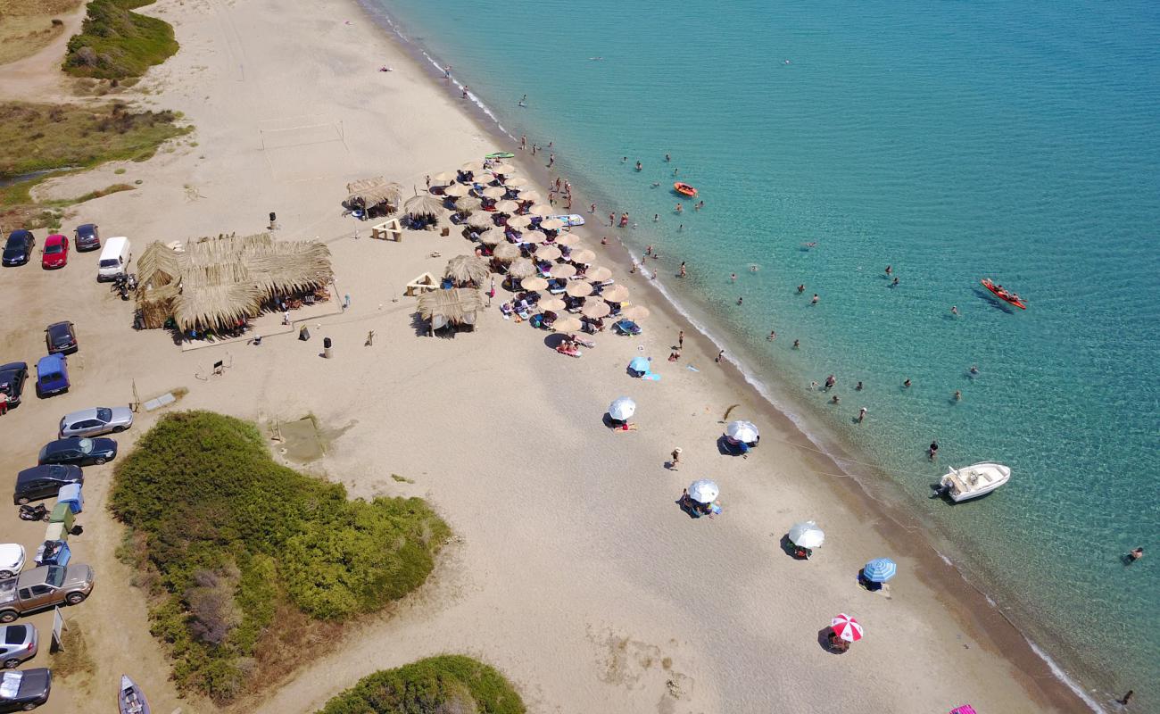 Foto af Maganos beach med lys fint sand overflade