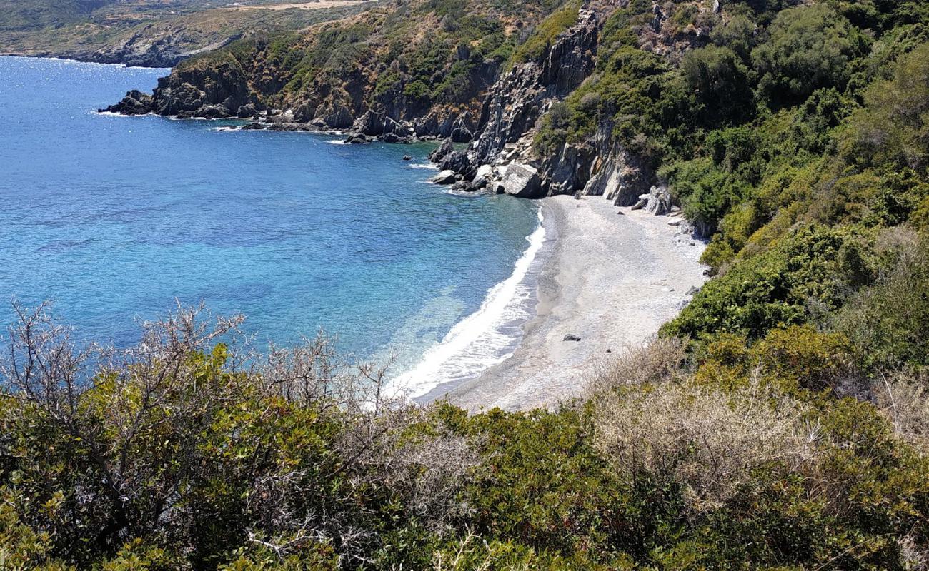 Foto af Agios Georgios beach med grå sten overflade