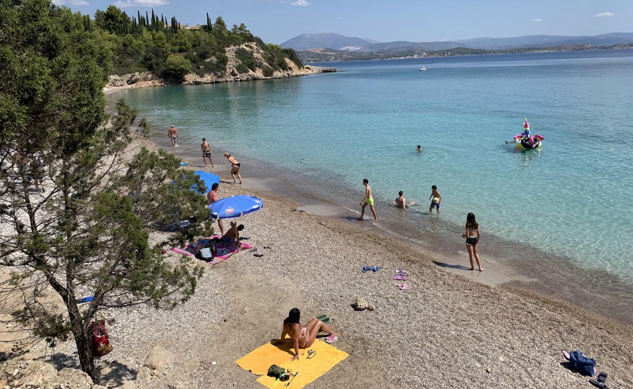 Foto af Paralia Kounoupiou med let sand og småsten overflade