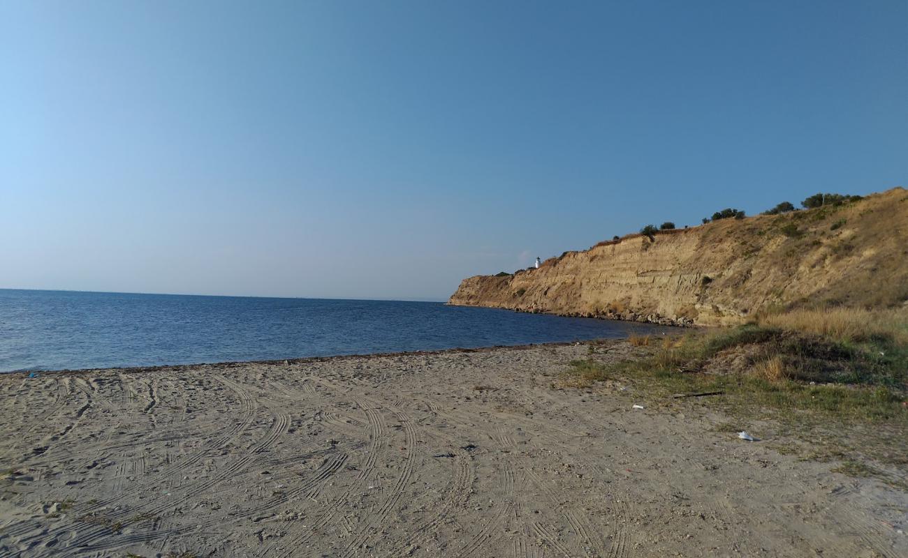 Foto af Caldera beach med sort sand og småsten overflade