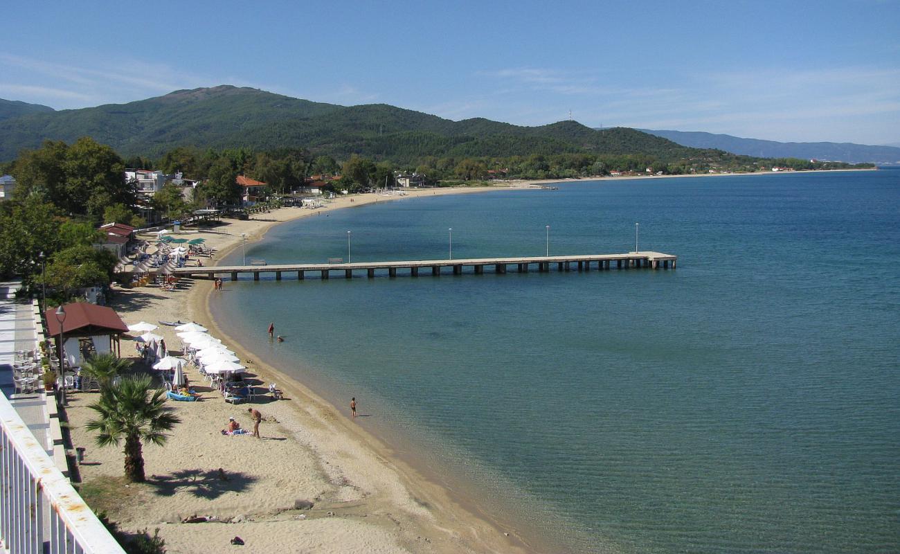 Foto af Olympiada Beach med lys sand overflade