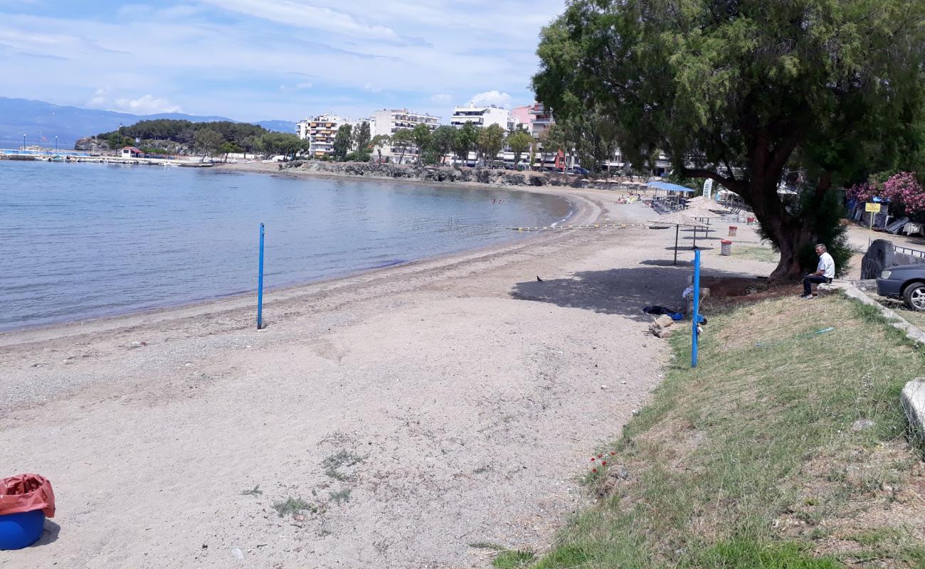 Foto af Curator beach med gråt sand og småsten overflade