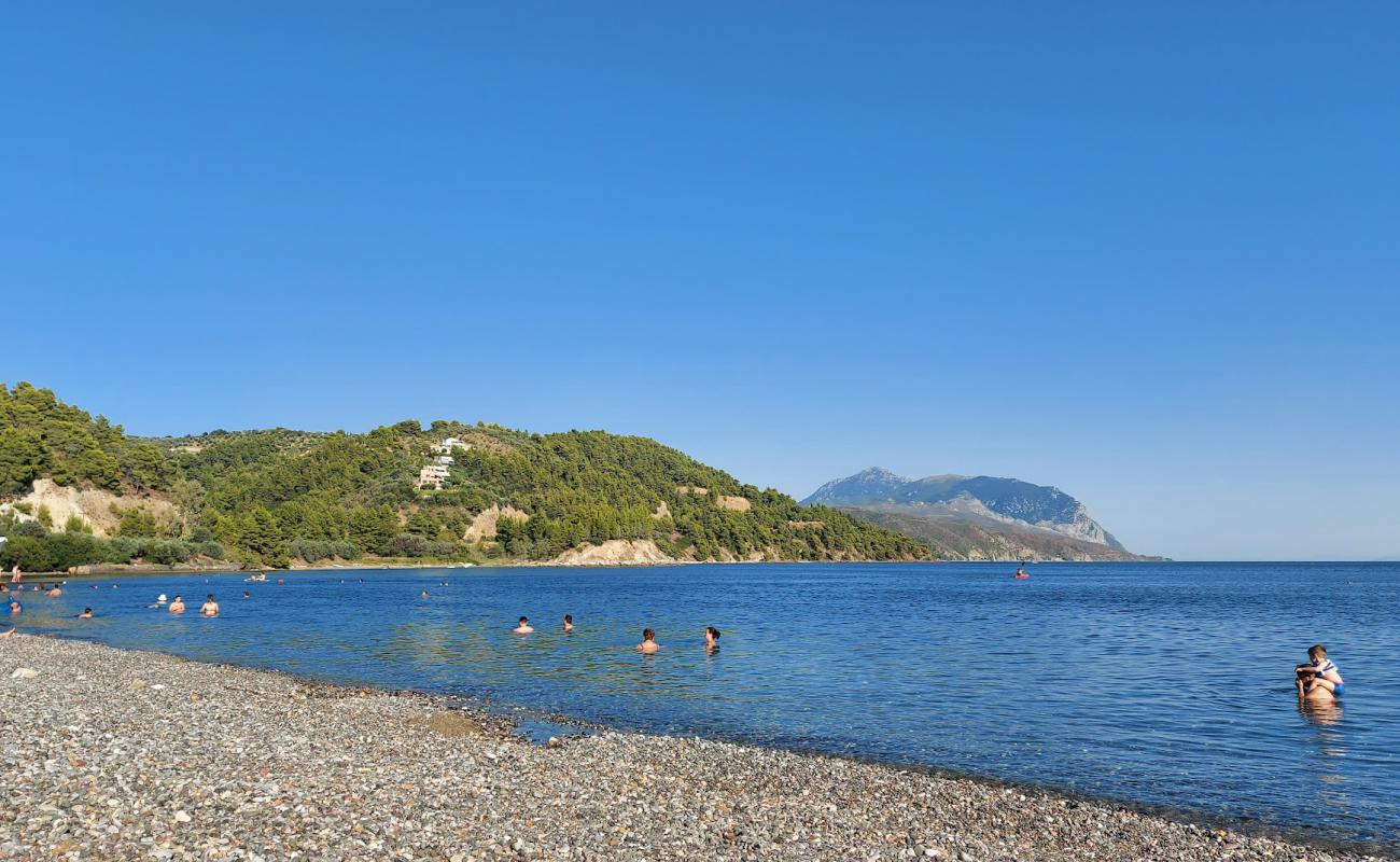 Foto af Koxyli beach med grå fin sten overflade