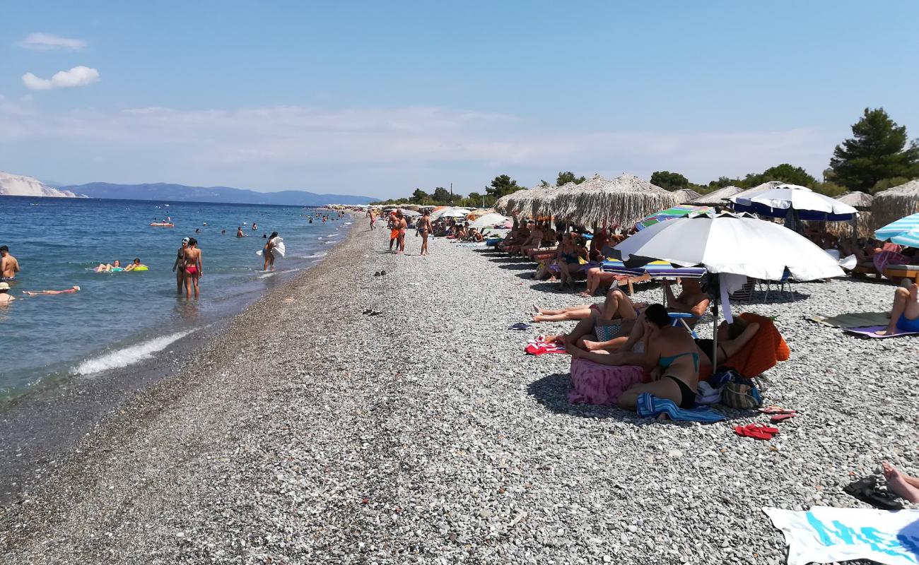 Foto af Pefki beach med grå fin sten overflade