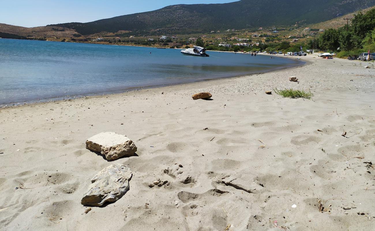 Foto af Porto Lafia beach med lys sand overflade