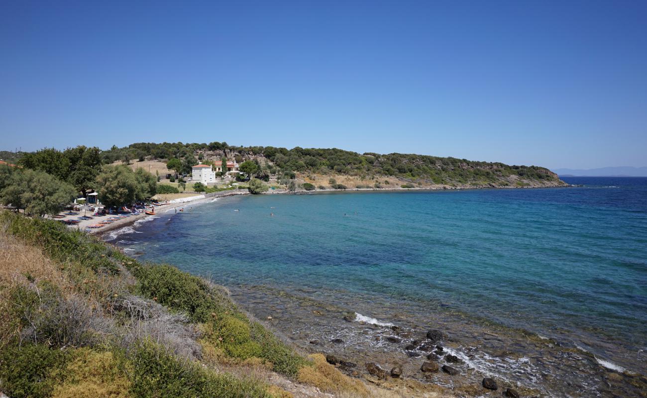 Foto af Petalidi Strand med let sand og småsten overflade