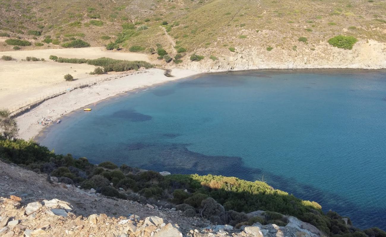 Foto af Diapori beach med gråt sand og småsten overflade