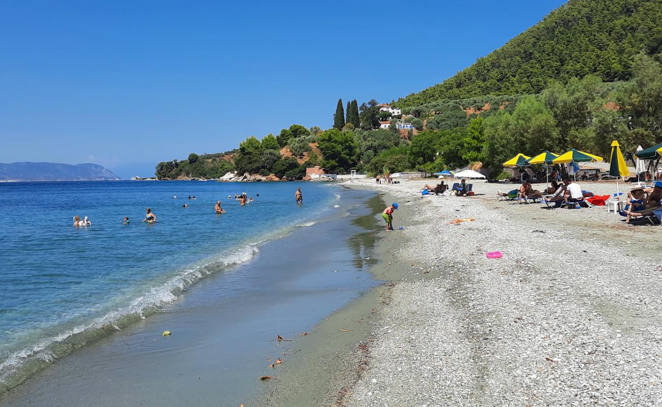 Foto af Ammos beach med let sand og småsten overflade